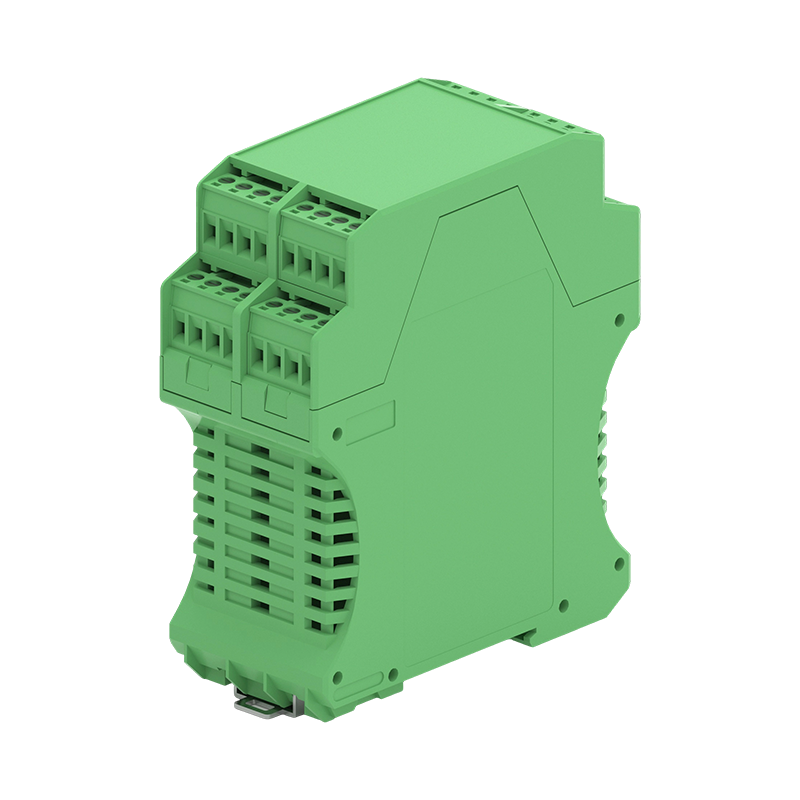 45mm DIN Rail Electronic Module Housing Enclosure with 32 Connections (Green, Lock Type PCB Mount, IP20, with Vent)