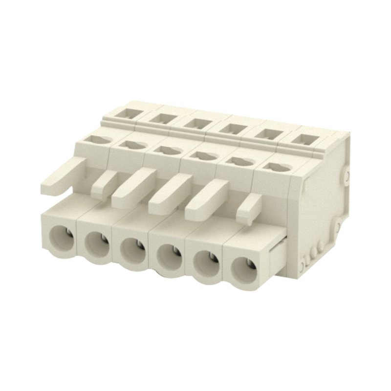 8ESAK-5.0 Rice white, double wire type, free screw, anti-voltage connection terminal 15A 300V