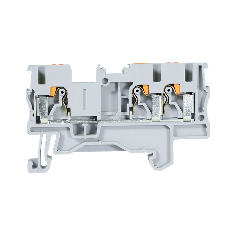 GP2.5-3 2.5mm² Push-In DIN Rail Terminal Block, 1-In/2-Out (3-Wire)