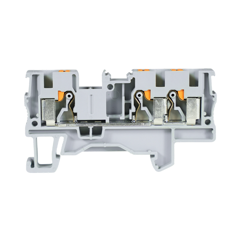 GP4-3 4mm² Push-In DIN Rail Terminal Block, 1-In/2-Out (3-Wire)