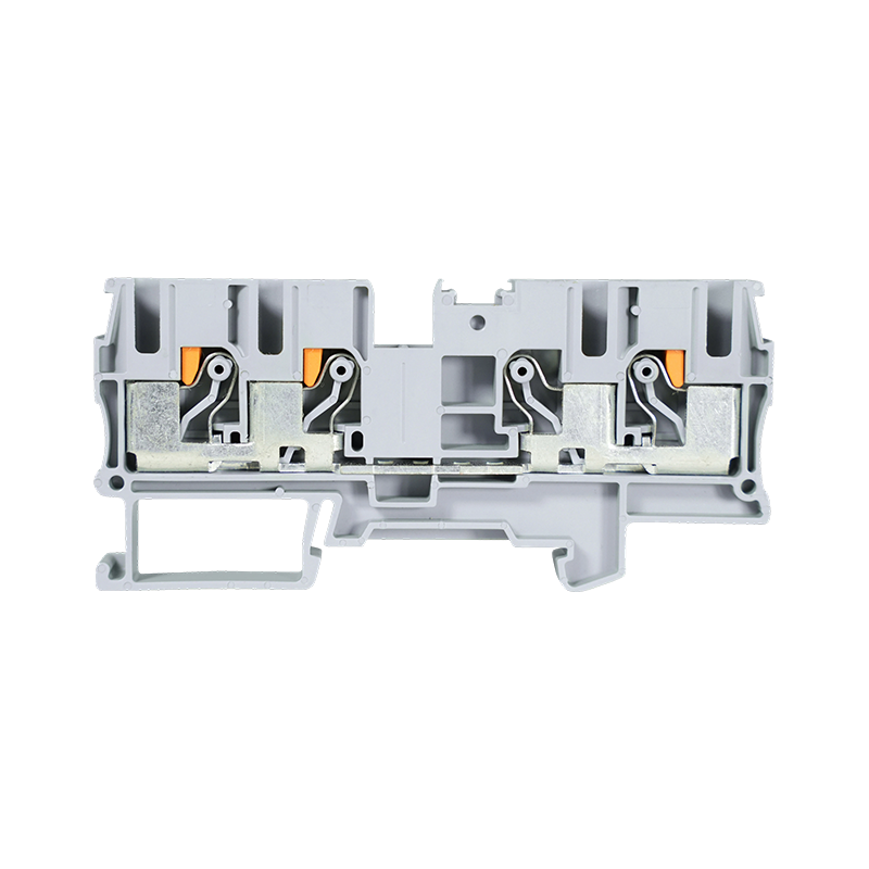 GP6-4 6mm² High-Current Push-In DIN Rail Terminal Block, 4-Wire